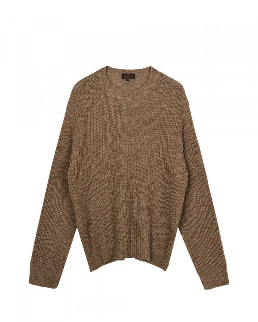21FW LOW GAUGE SPACE DYED KNIT BROWN