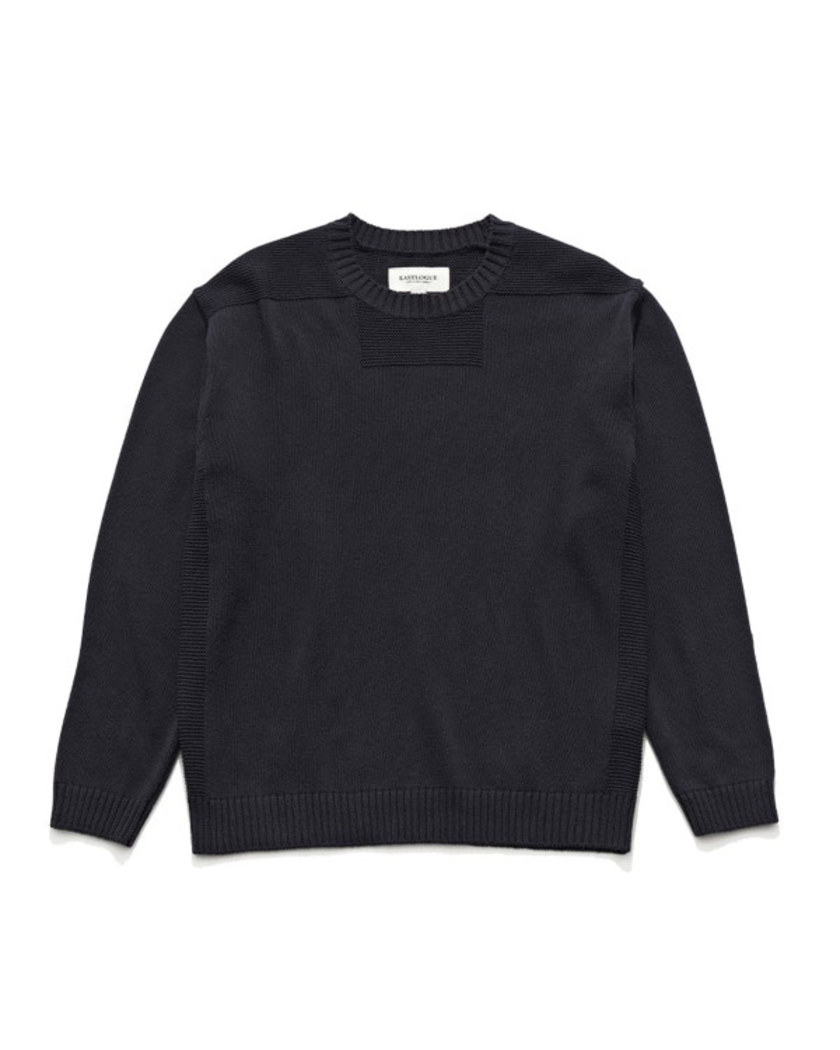 21FW EASTLOGUE SQUARE NECK KNIT NAVY