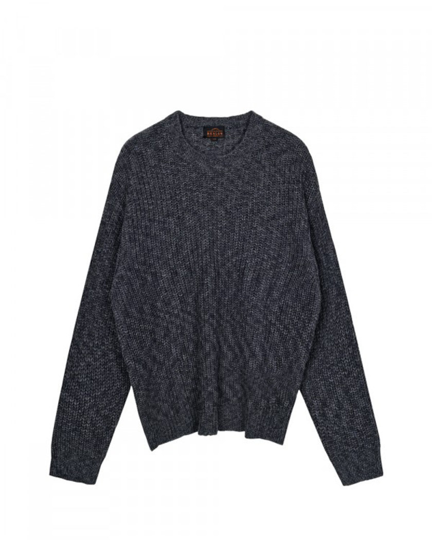 21FW LOW GAUGE SPACE DYED KNIT BLACK