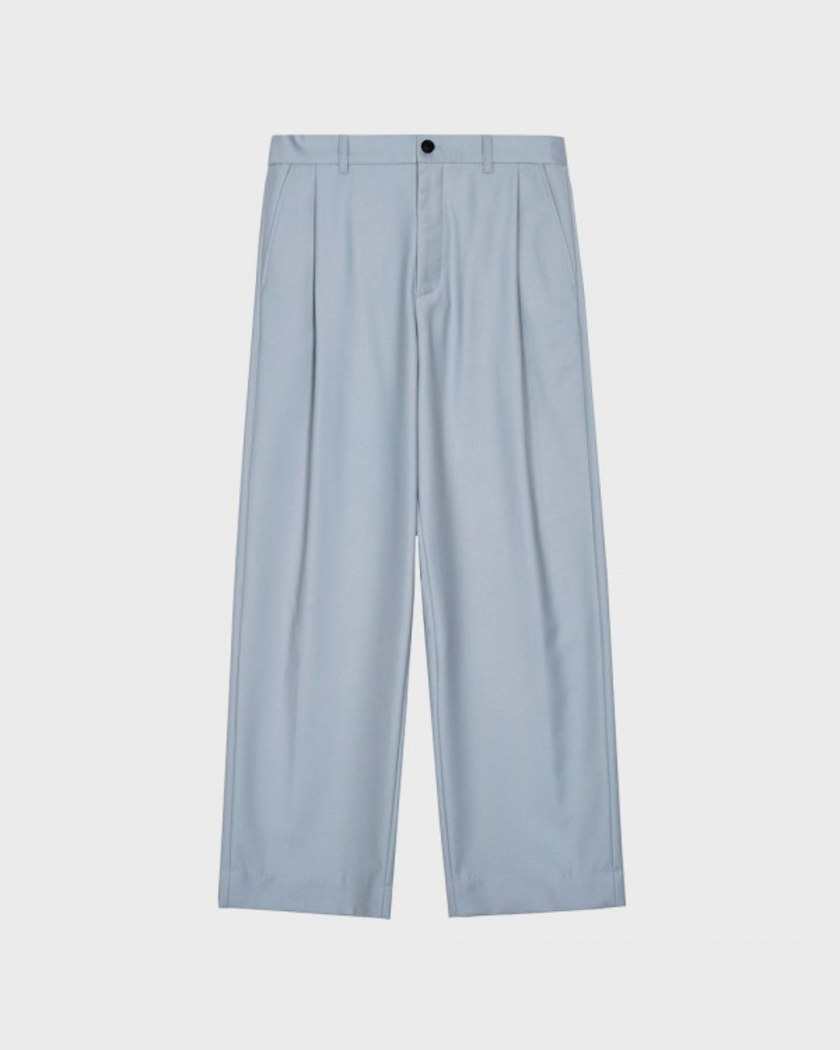 21SS WIDE FIT TR ONE TUCK PANTS SKY
