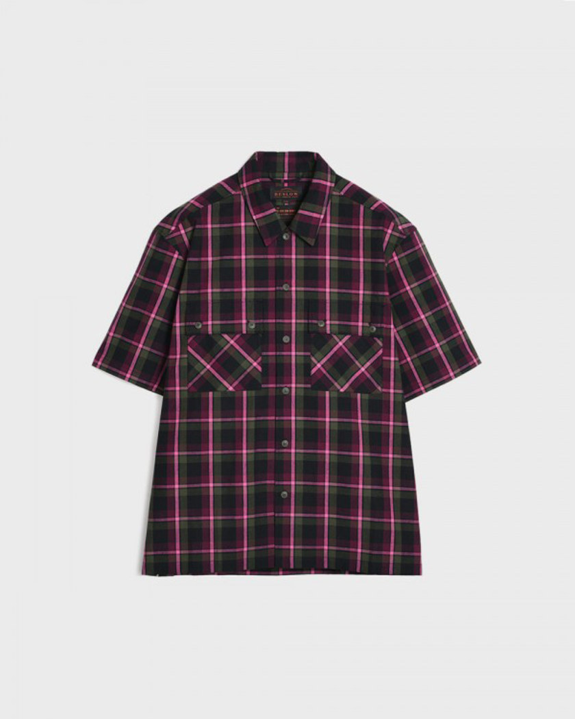 20SS COMFY TWO POCKET CEHCK SHIRT PINK CHECK