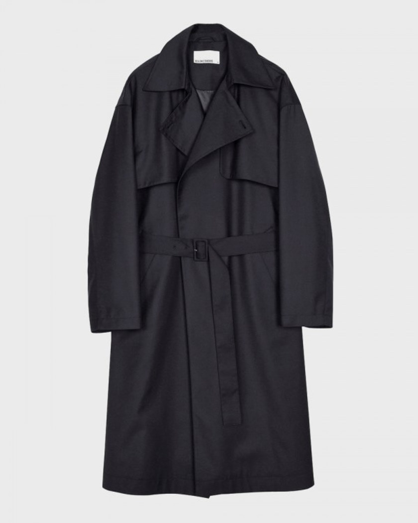 21SS OVER FIT TRENCH COAT BLACK