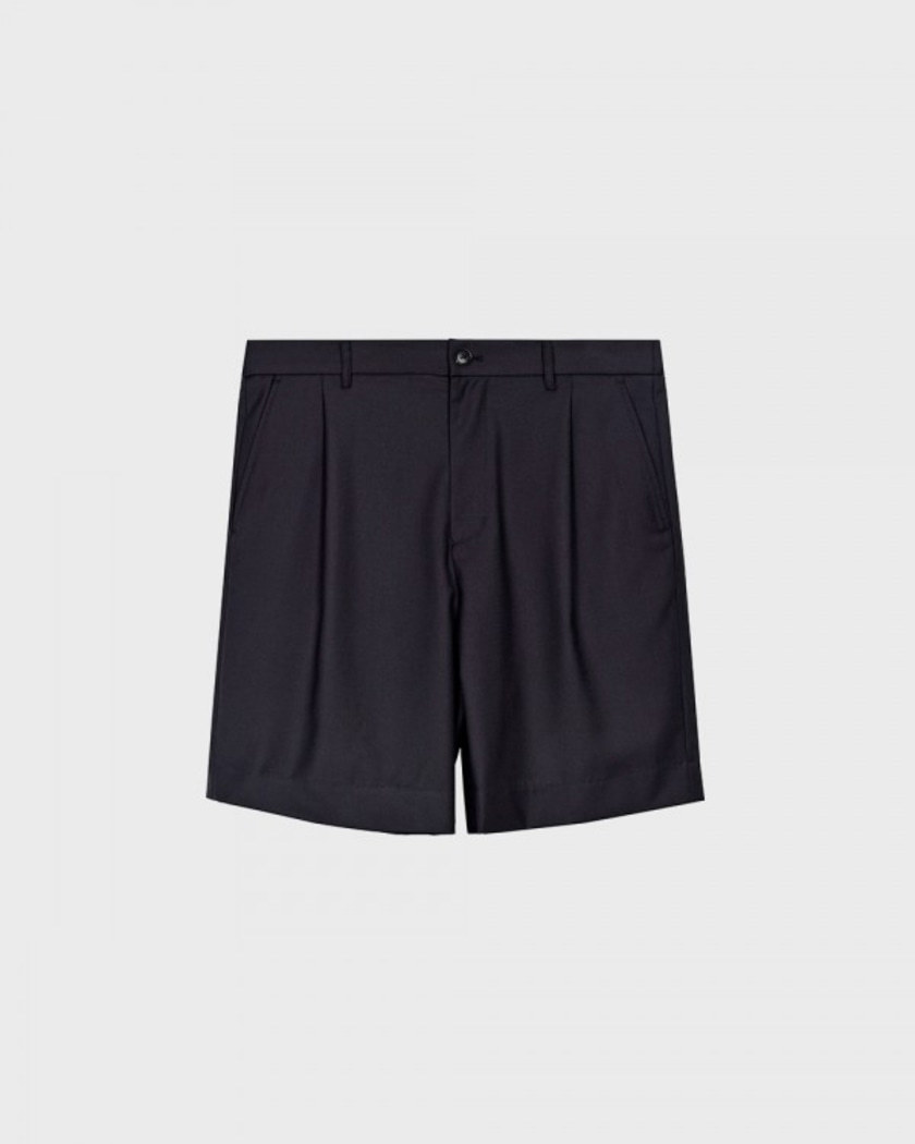 21SS WIDE FIT TR ONE TUCK SHORTS BLACK