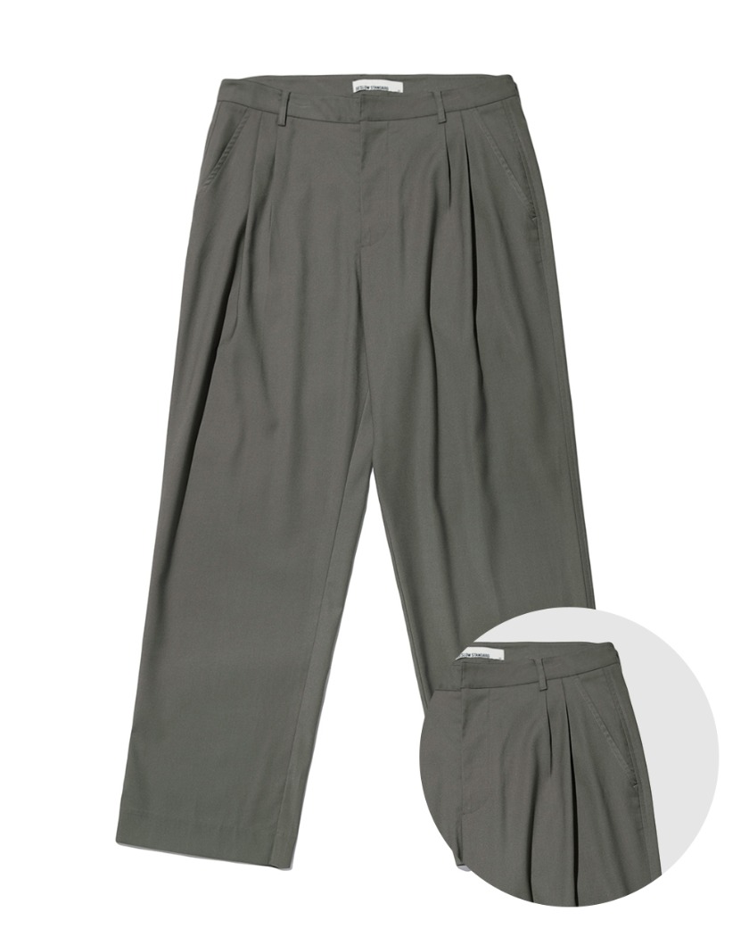 22SS LAYERED TWO TUCK PANTS OLIVE