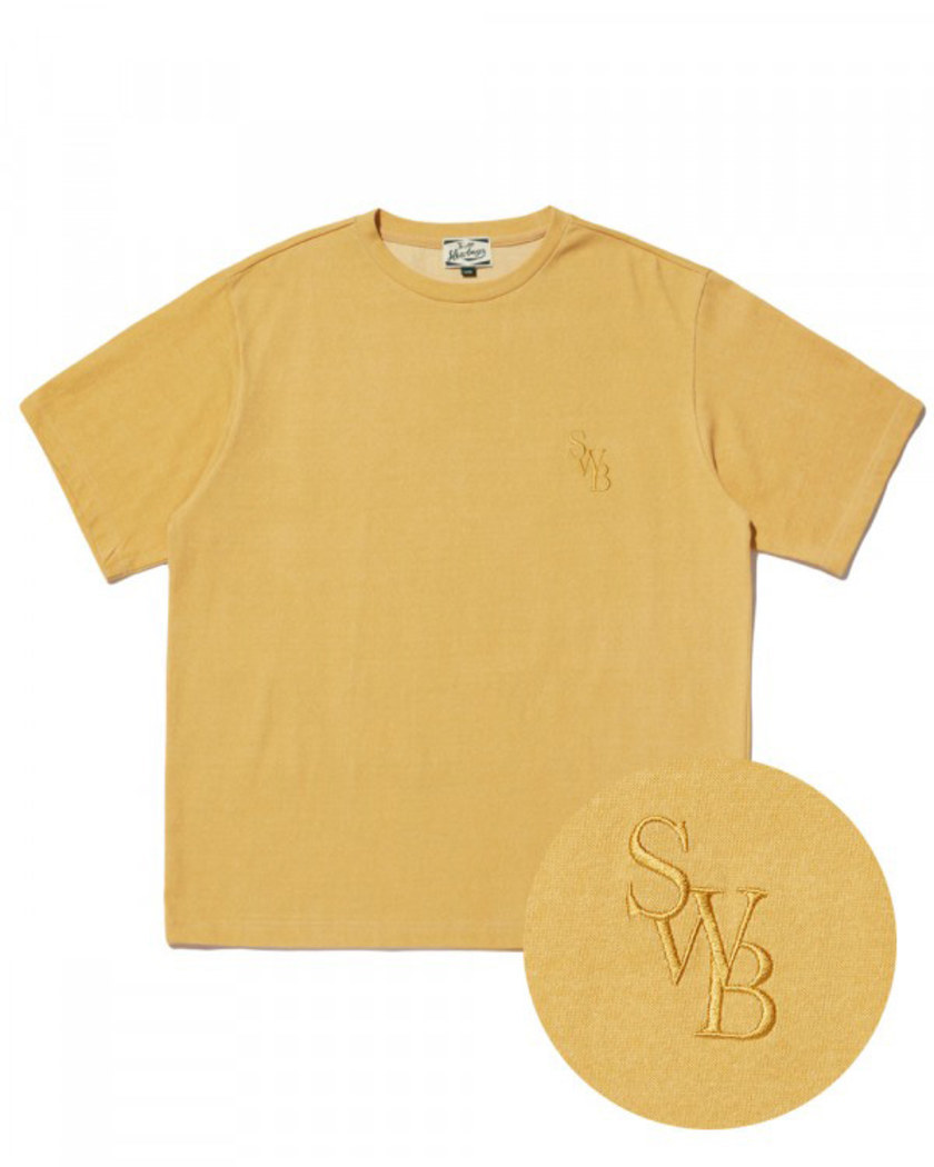 22SS OVERSIZED PIGMENT T-SHIRT DUSTY YELLOW