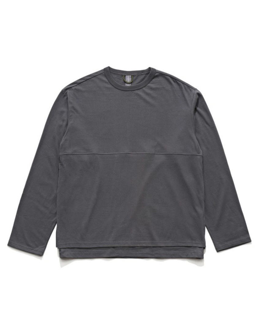 21FW UNAFFECTED LAYERED LONG SLEEVES CHARCOAL