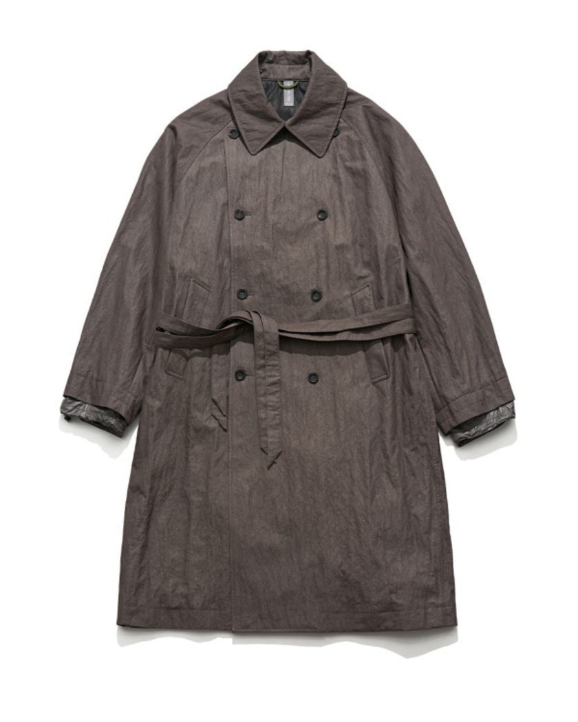 21FW UNAFFECTED OVERSIZED TRENCH COAT CHARCOAL