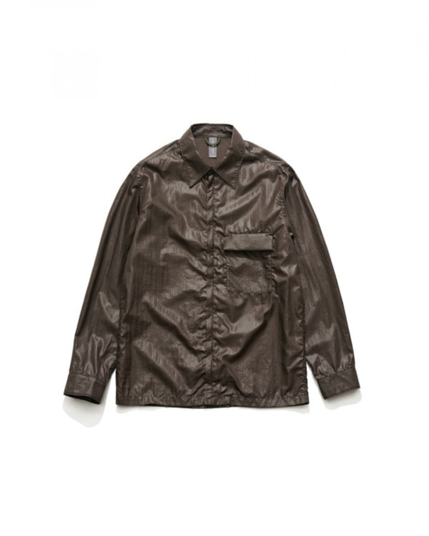 22SS UNAFFECTED ZIP-UP SHIRT OLIVE