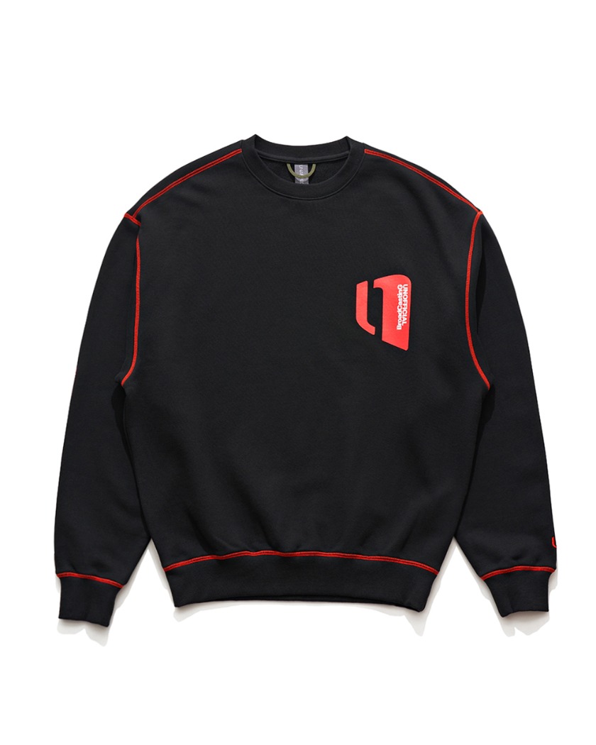22FW UNAFFECTED UNOFFICIAL LOGO SWEAT BLACK