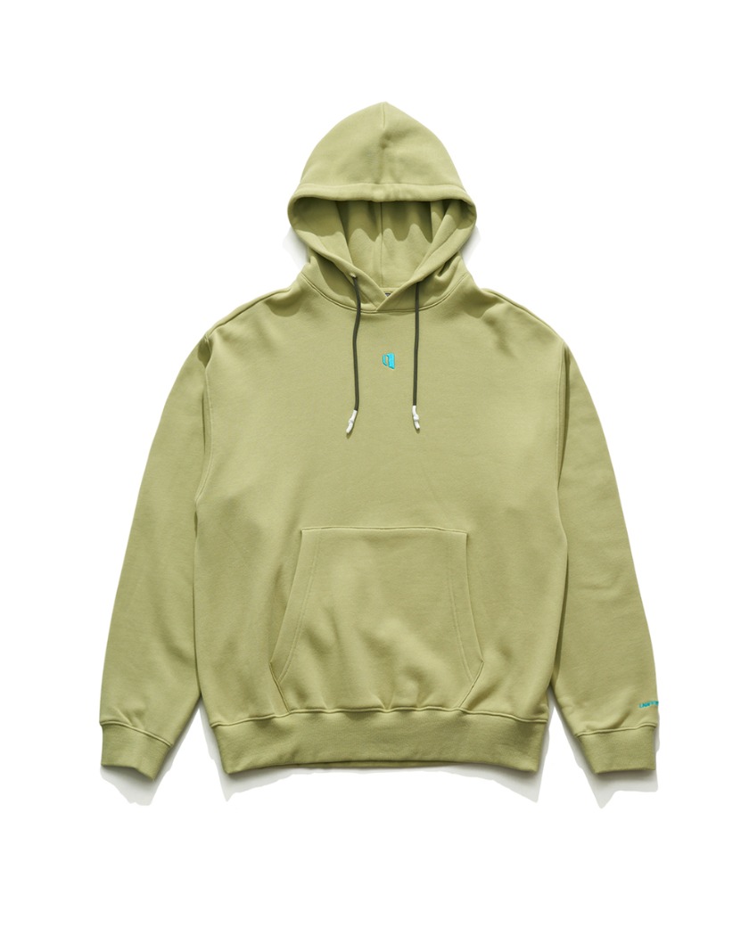 22FW UNAFFECTED SYMBOL EMBROIDERY HOODIE SWEAT MISTY MOSS