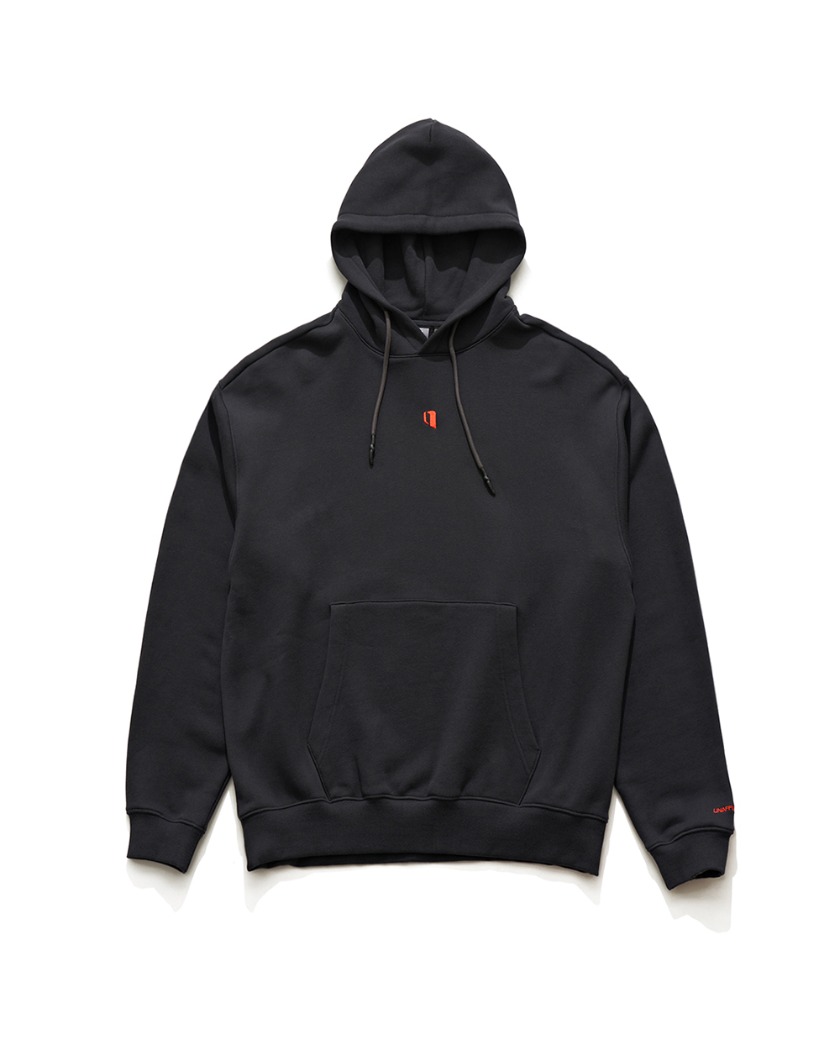 22FW UNAFFECTED SYMBOL EMBROIDERY HOODIE SWEAT CHARCOAL