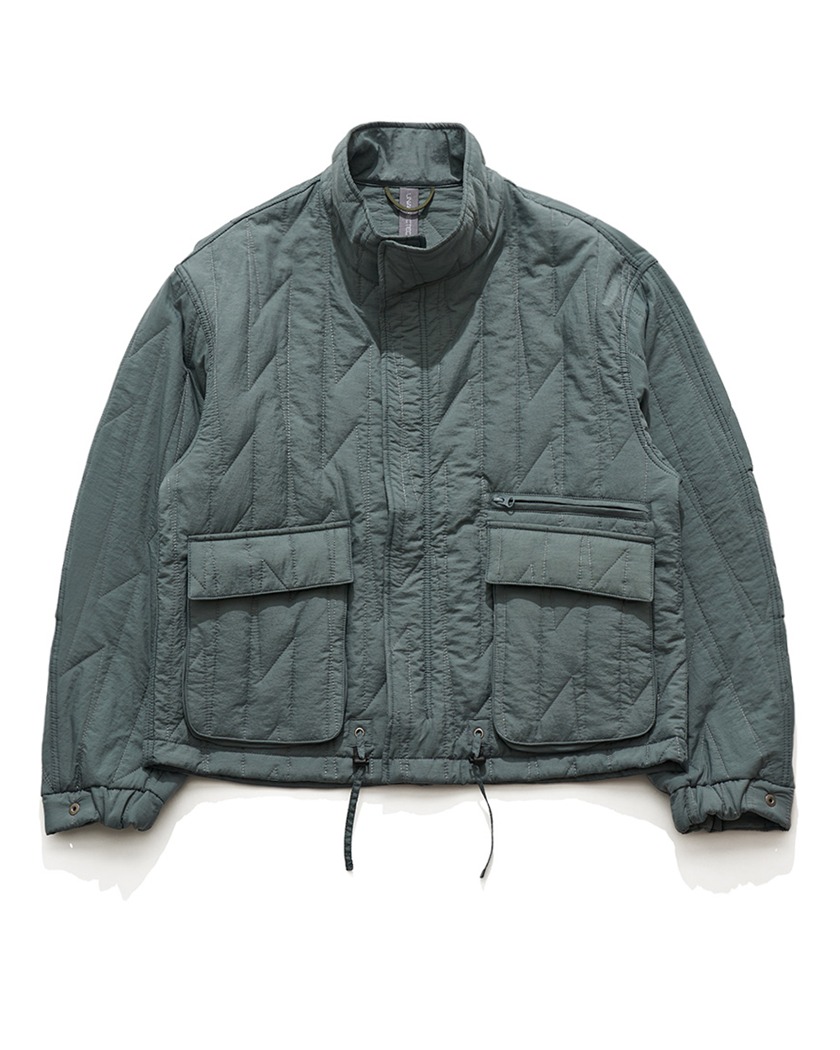 22FW UNAFFECTED QUILTED BLOUSON AQUA SMOKE