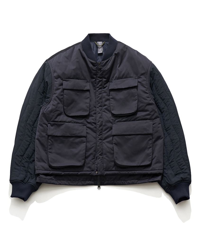 22FW UNAFFECTED PADDED LAYERED FLIGHT JACKET NAVY