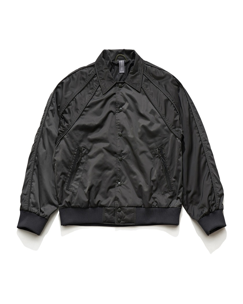 22FW UNAFFECTED VARSITY JACKET CHARCOAL