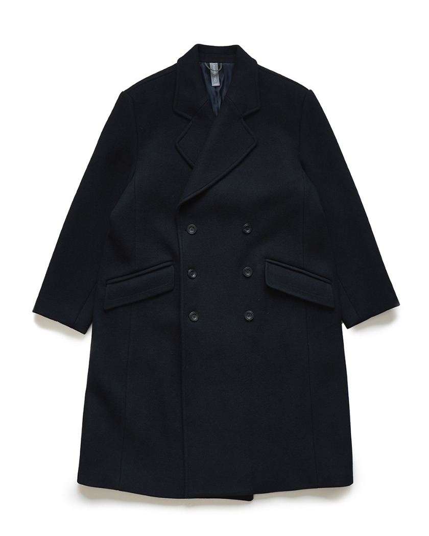 22FW UNAFFECTED DADDY DOUBLE BREASTED COAT NAVY