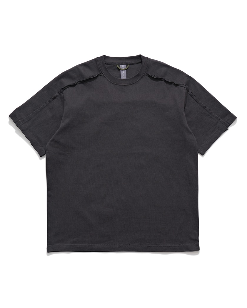23SS UNAFFECTED RAW EDGED CUT T-SHIRT CHARCOAL
