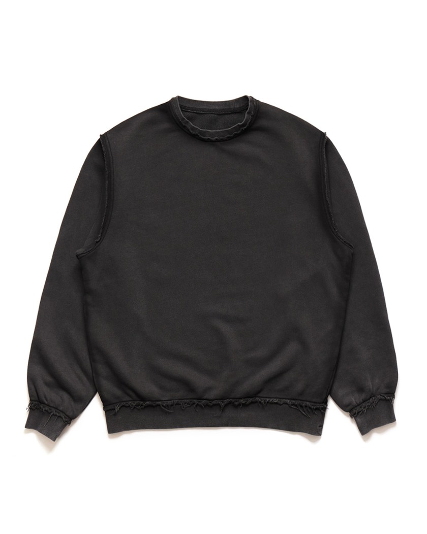 23SS EASTLOGUE DESTROYED SWEAT SHIRTS BLACK