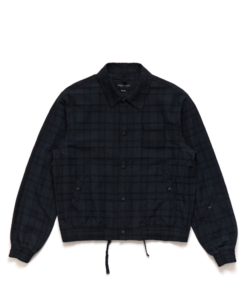 23SS EASTLOGUE FRENCH COACH JACKET BLACK GREY CHECK