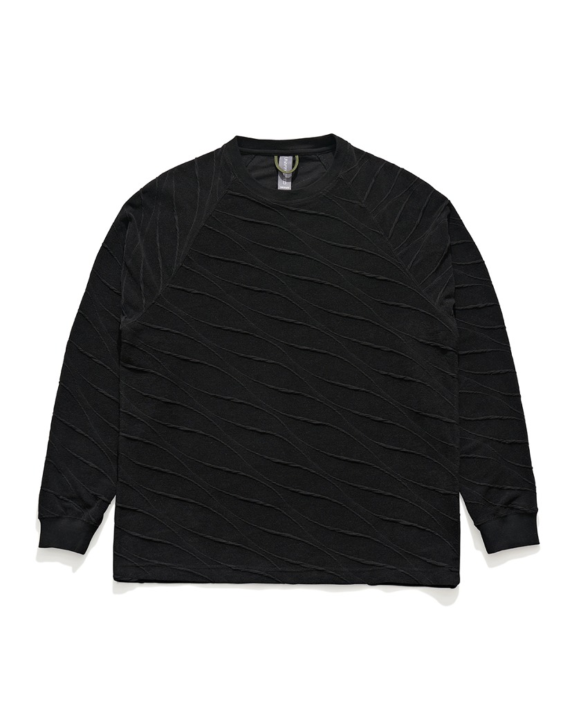 23SS UNAFFECTED SYMBOL EMBROIDERY LONG SLEEVES BLACK