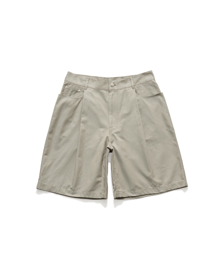 23SS UNAFFECTED ONE TUCK SHORTS SAND