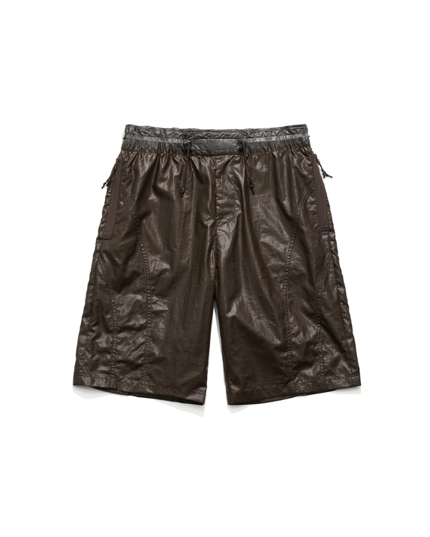 23SS UNAFFECTED SHIRRING TRACK SHORTS OLIVE