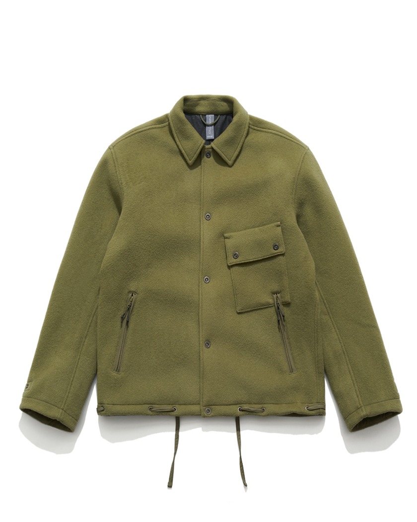 23FW UNAFFECTED BUTTON-UP 3P JACKET MOSS GREEN